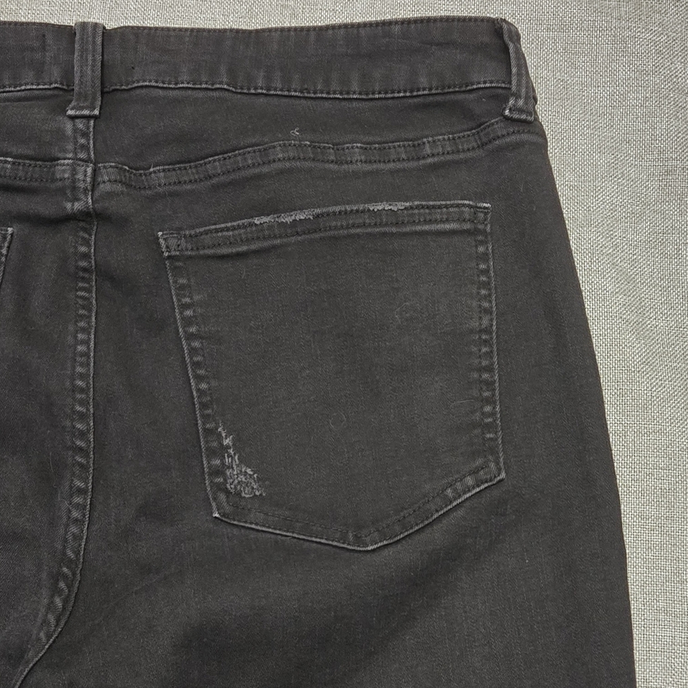 PISTOLA Black Distressed Skinny Jeans Frayed Hem Size 32 - Picture 7 of 14
